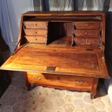 Commode scriban en noyer d'époque LouisXV 18 ème