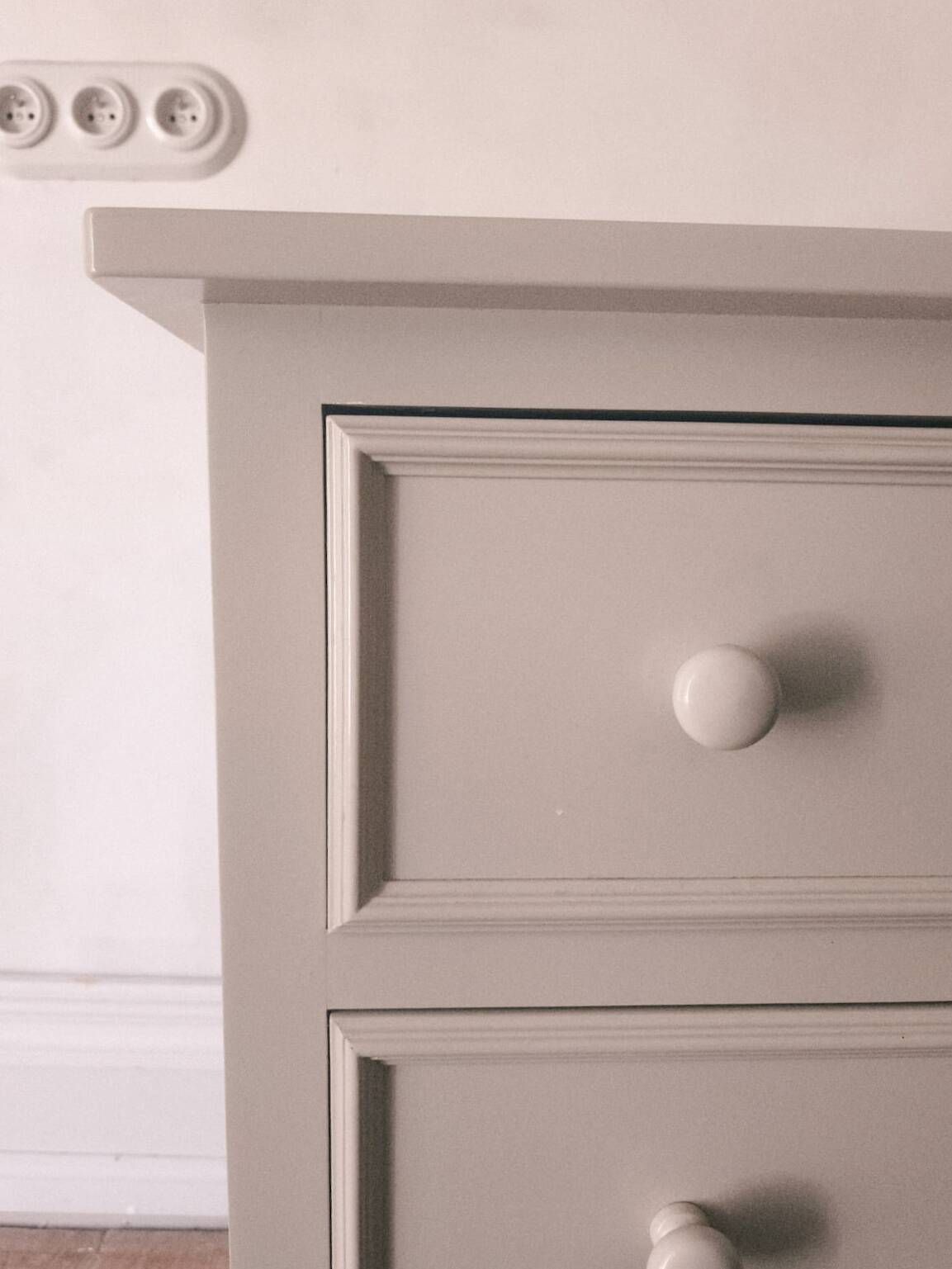 Commode baudou céleste gris claire
