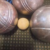 6 anciennes boules de petanque