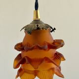 Duo of glass roses on hooks