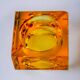 Orange ice cube ashtray by Antonio Imperatore, Murano glass, Italy, 1970