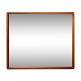 Vintage Rectangulaire Mur Miroir Teck Cadre