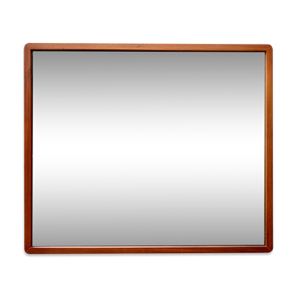 Vintage Rectangular Wall Mirror Teak Frame