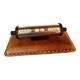 Perpetual calendar in leather and chrome