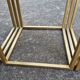 Vintage 1980s gold metal and smoked glass nesting tables
