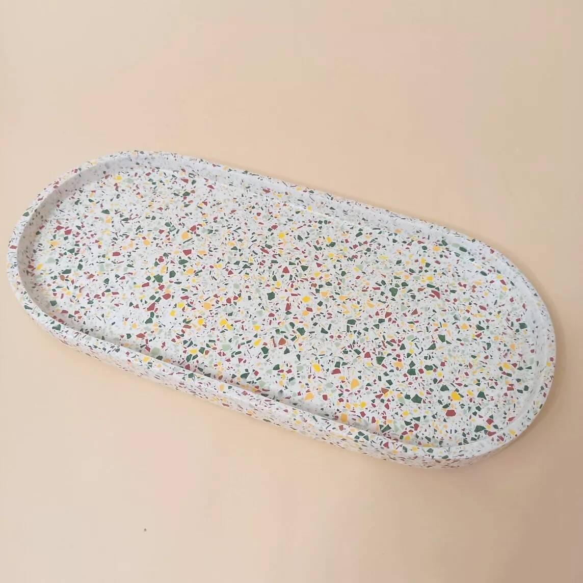 Oval tray — otone terrazzo