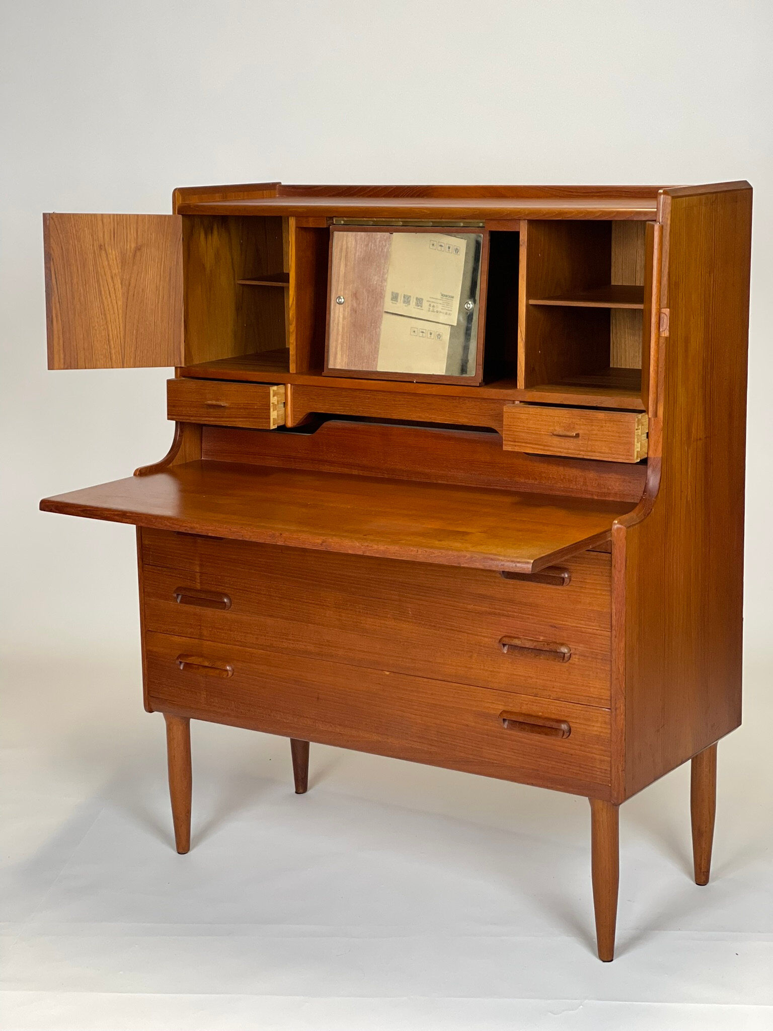 Teak grand secretary from the 1960s.