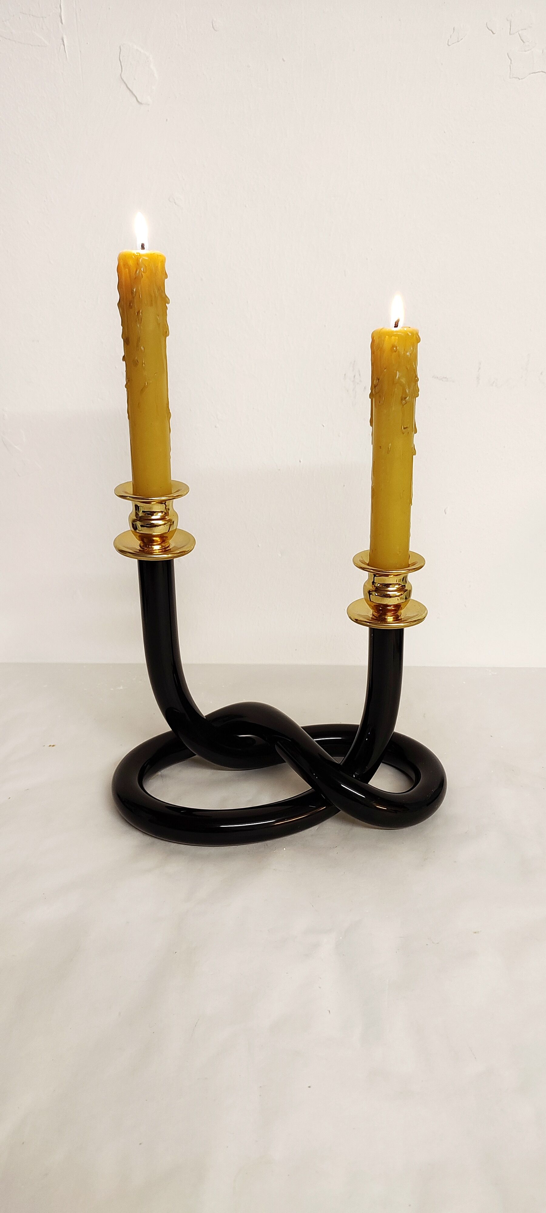 Candelabra "Dorothy Thorpe" in black lucite. USA 1960s.