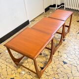 Teak trundle coffee table