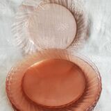 Set of 8 flat plates Rosaline Arcoroc