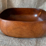 Square teak bowl