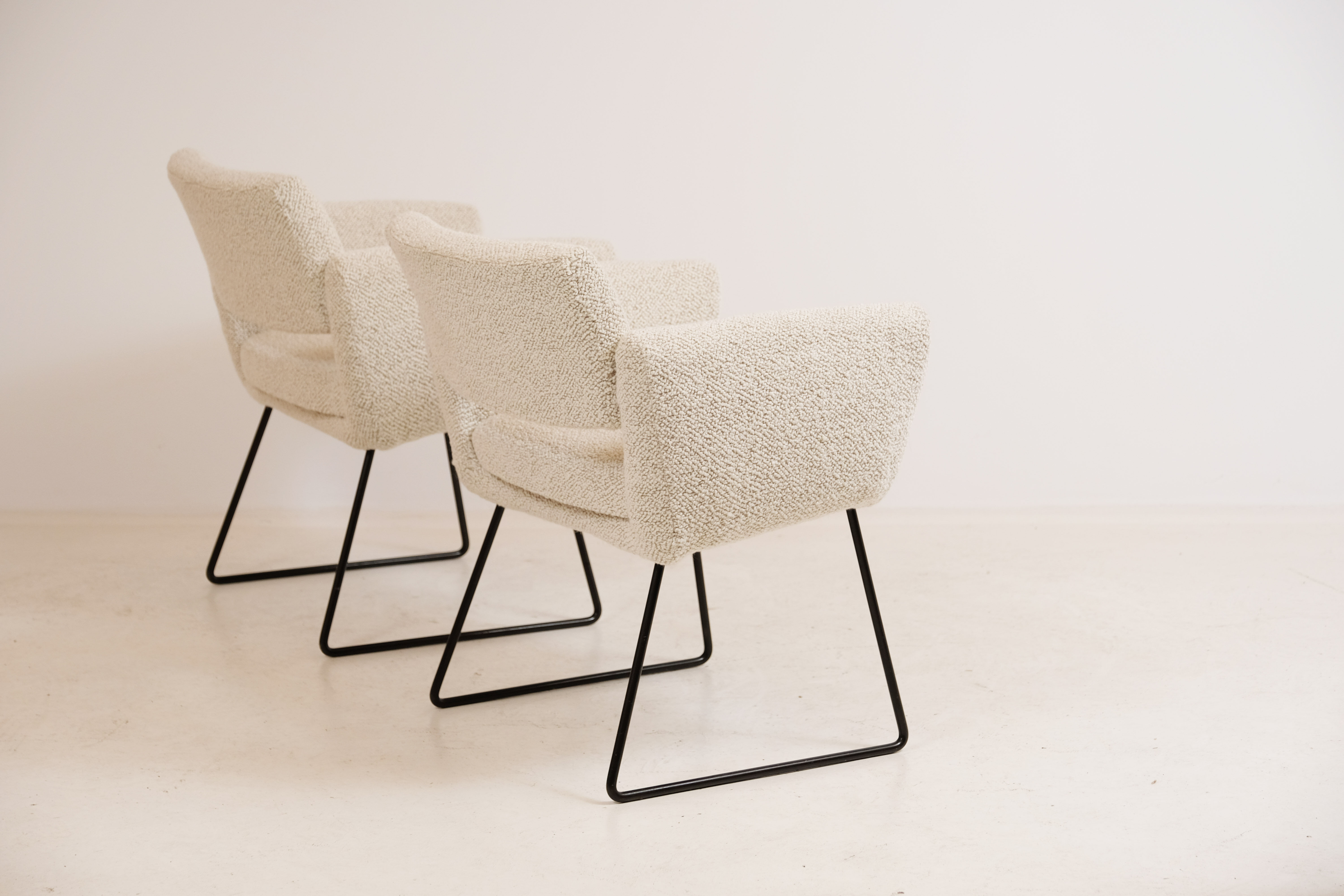 Pair of armchairs 763 by Joseph André Motte for Steiner 1950