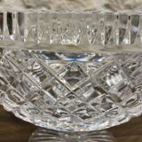 Large cut crystal bowl signed Tyrone – Irish Crystal with label