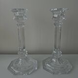 Pair of crystal candlesticks