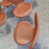 Set of 6 3107 butterfly chairs by Arne Jacobsen for Fritz Hansen