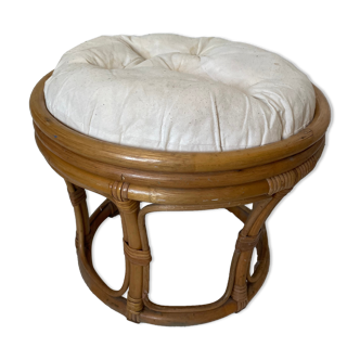 Rattan pouf