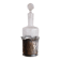 Antique glass bottle engraved and silver-plated metal – Gallia hallmark