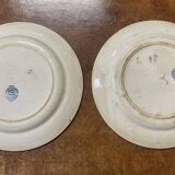Pair of serving dishes from the early 20th century, Terre de Fer Choisy Le Roi - FLOREAL model