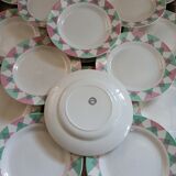 20 antique flat plates from Digoin and Sarreguemines