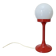 Tulip foot lamp, 1970, red lacquered aluminium and opaline