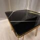 Vintage Coffee Table • Brass • Glass • 1950