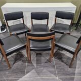 Set of 6 Scandinavian chairs by Zetel Behaagt, 1970s