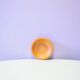Vintage light wood brutalist bowl