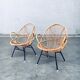 Set of Rattan Lounge Chairs attributed to Rohe Noordwolde, 1960s