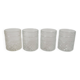 set of 4 whiskey glasses 1970
