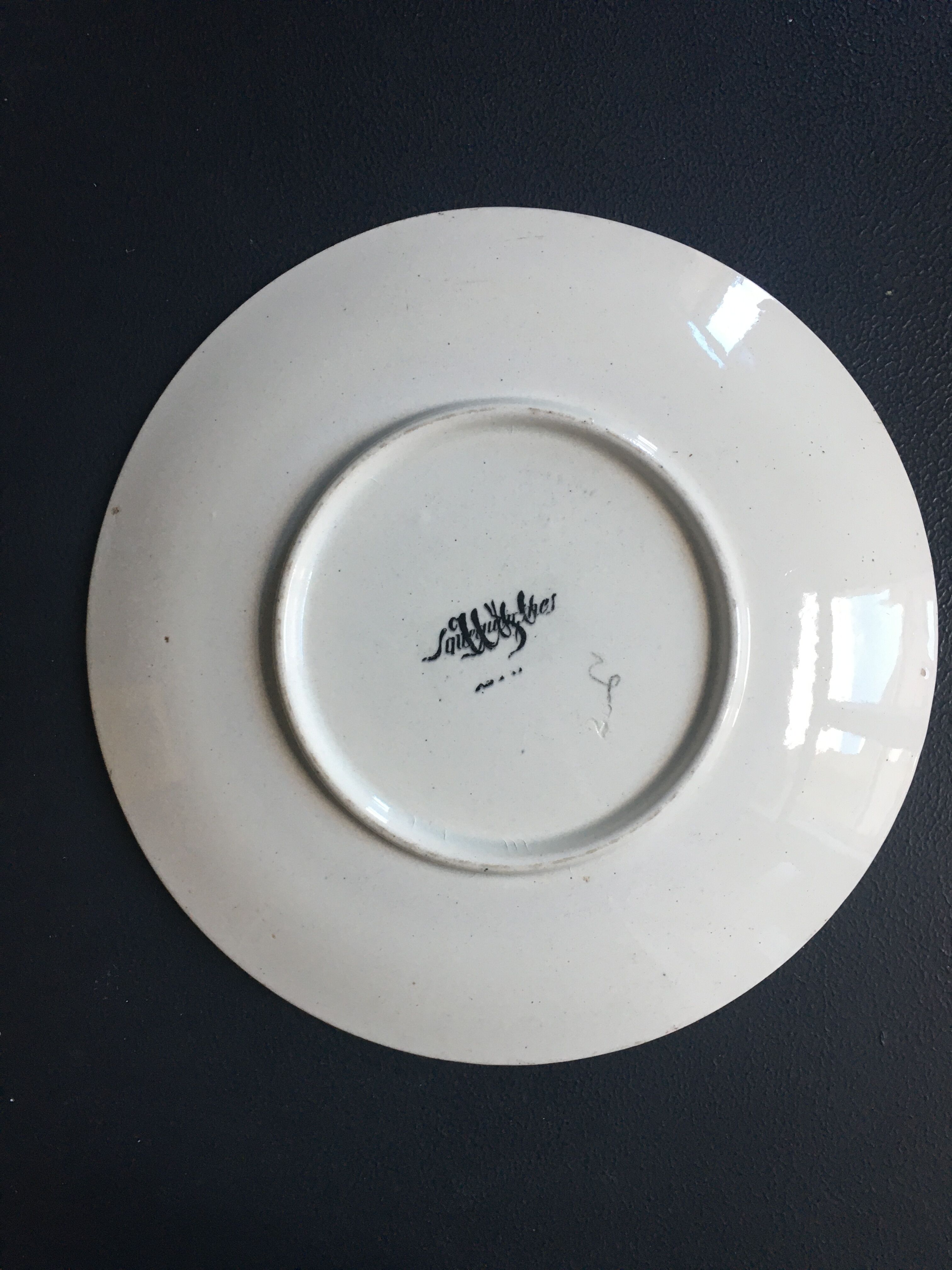 Assiette de Sarreguemines XIXème