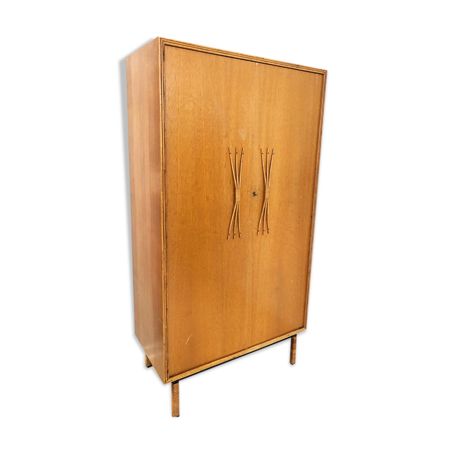Vintage rattan cabinet, 1960