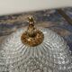 Brass ceiling lamp and glass in electrified diamond tip to nine