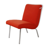 Red Vostra armchair designed by Jens Risom for Walter Knoll