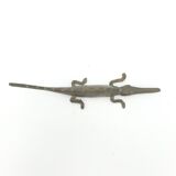 Crocodile laiton doré vintage