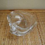 Saint Louis crystal pocket emptier vintage decorative ashtray