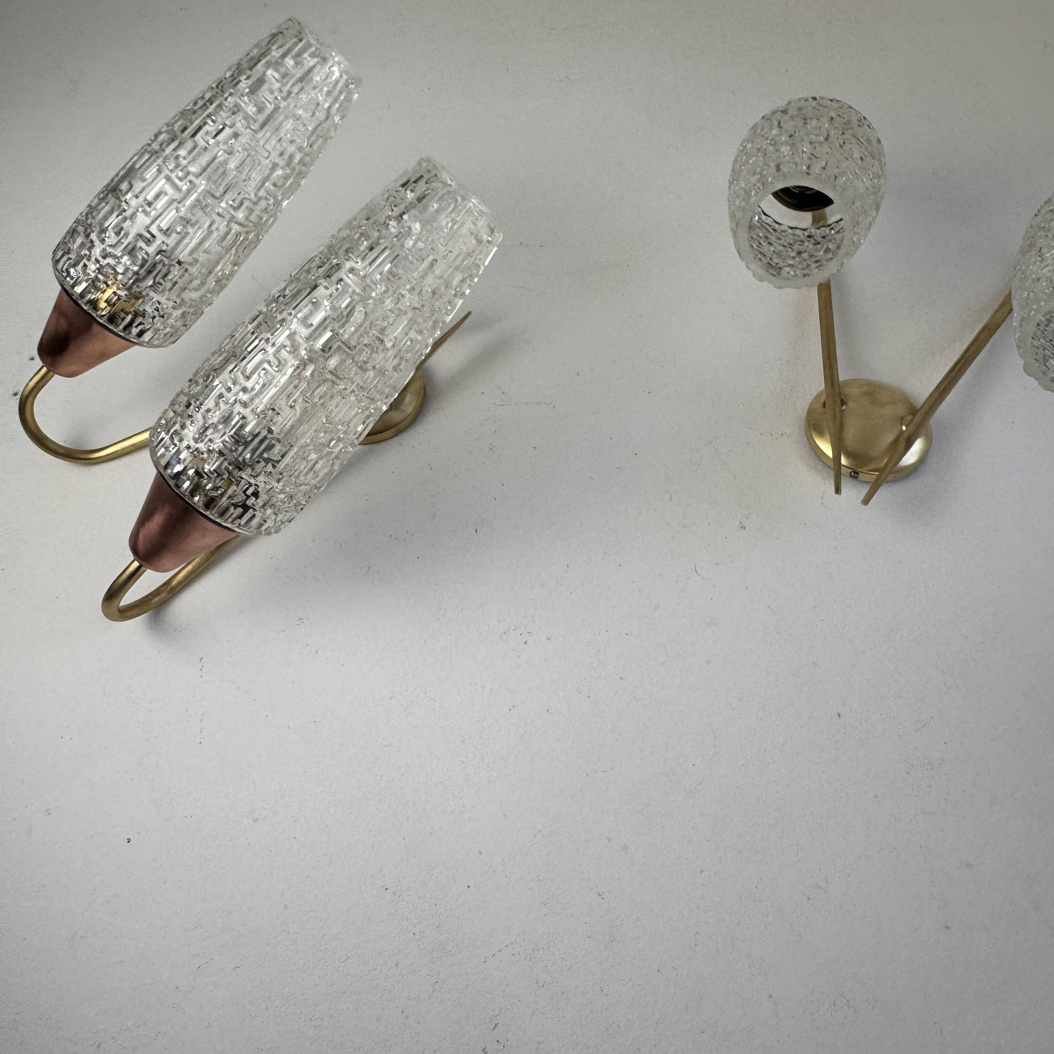 Paire d’anciennes appliques doubles vintage « maison arlus »