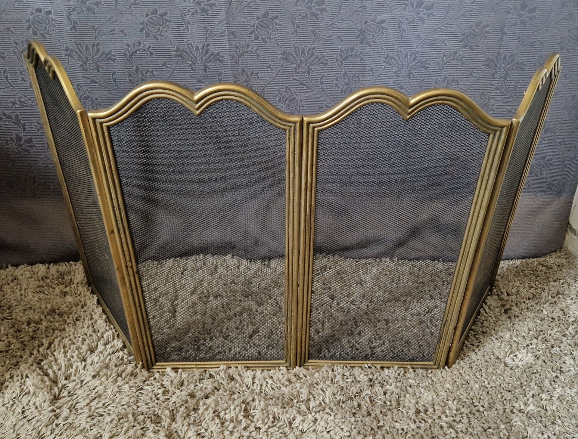 brass fire screen