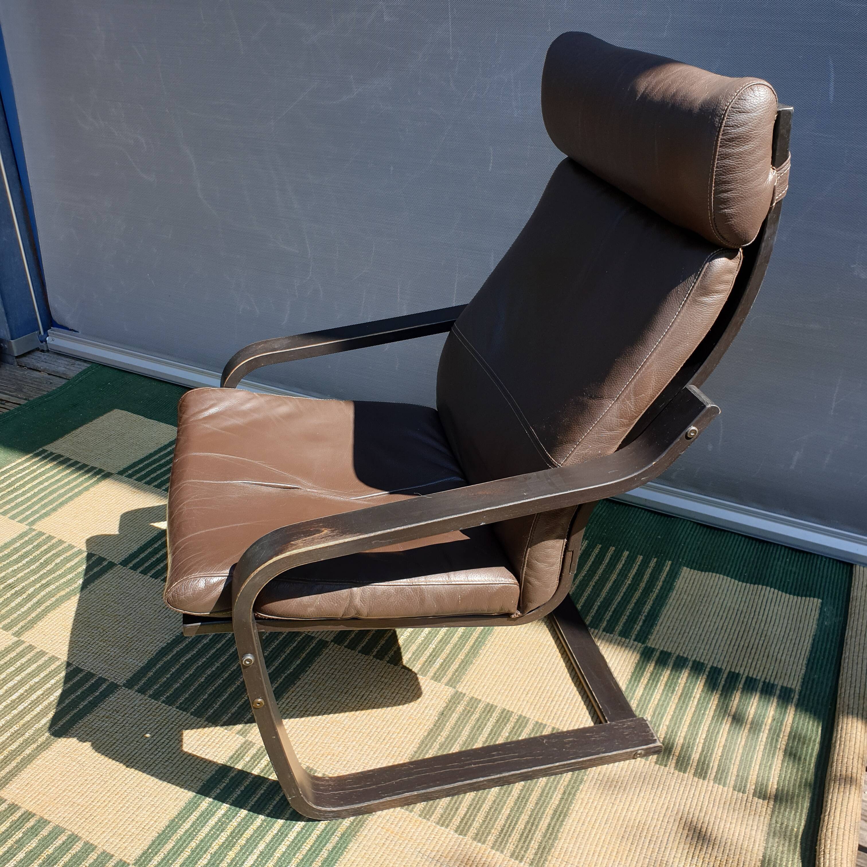 Fauteuil lounge poäng vintage ikéa 1999 cuir
