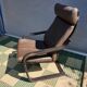 Fauteuil lounge poäng vintage ikéa 1999 cuir