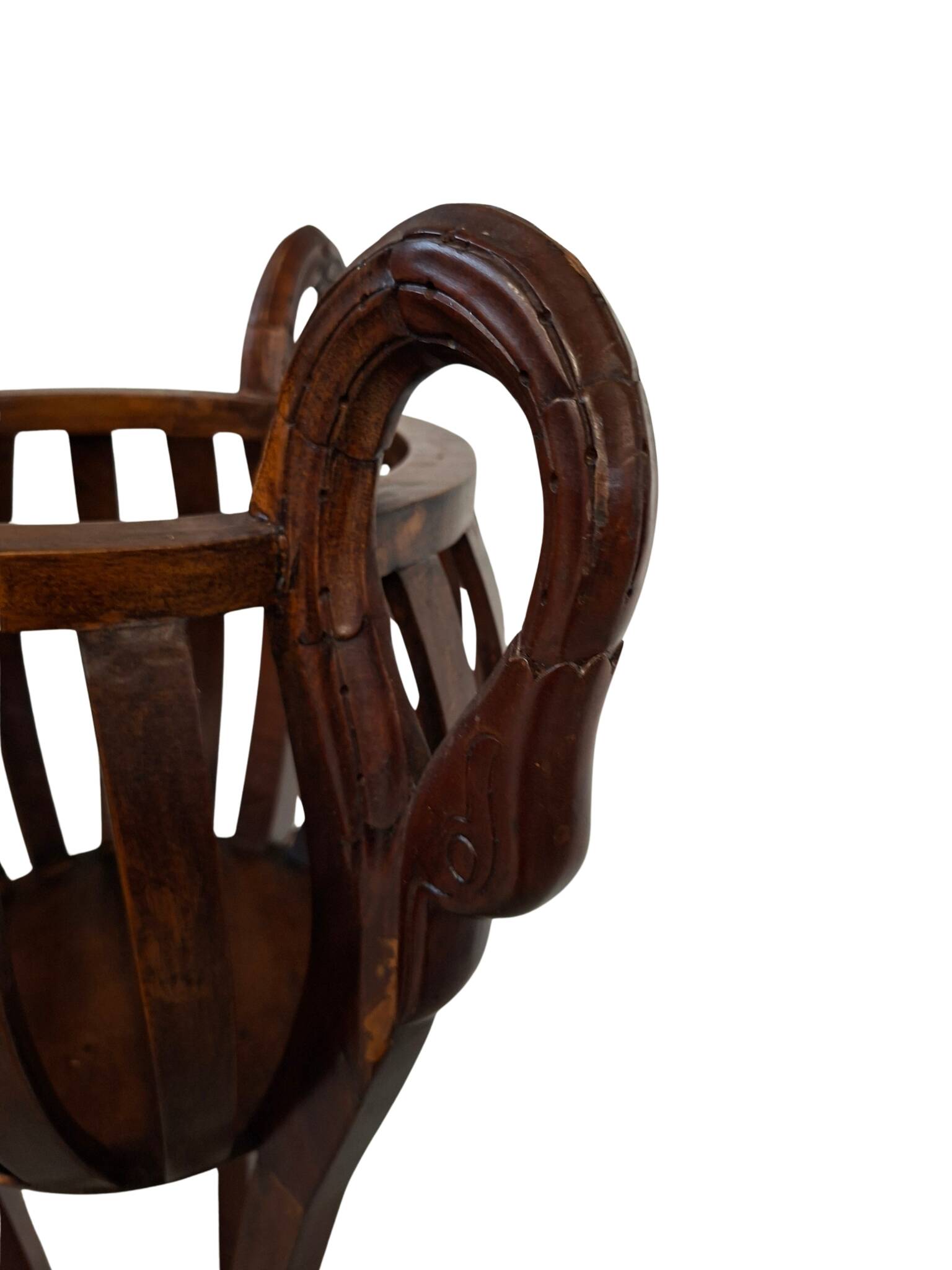 Elegante Porta Vaso Vintage in Ciliegio