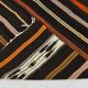Tapis kilim vintage rayé marron foncé et orange 6x10, 181x305 cm