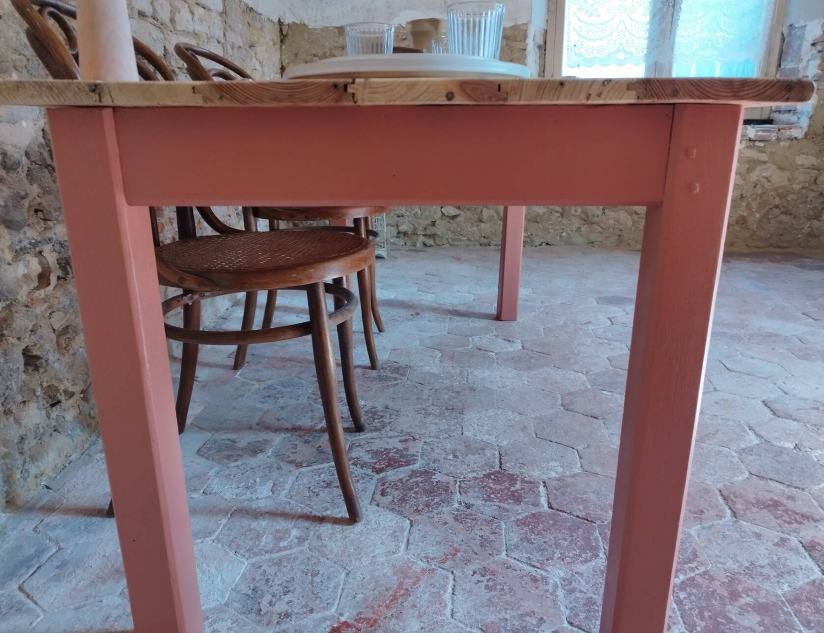 Terracotta farm table