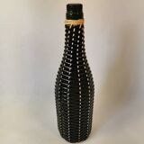 Vintage black and white braided Scoubidou bottle