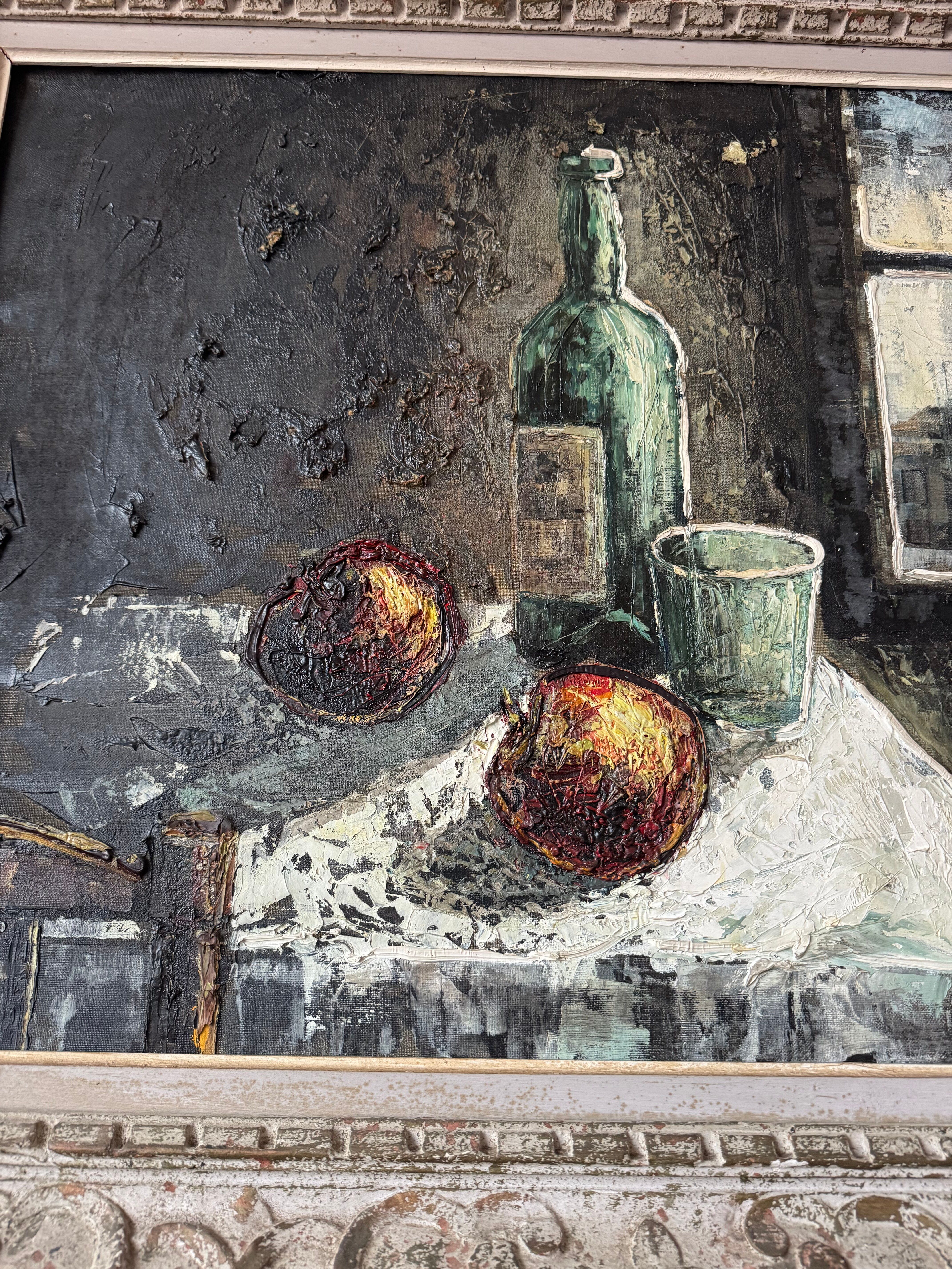 Still life tableau in Expressionist style from the 1960s.
