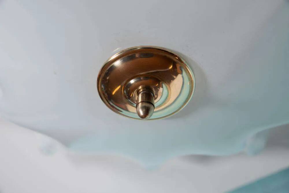 Vintage 1970s glass space ceiling lamp.