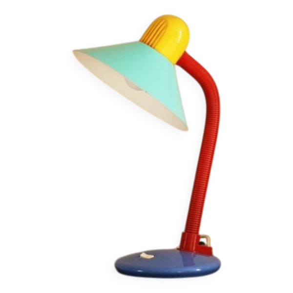 Lampe Aluminor vintage et colorée  années 80