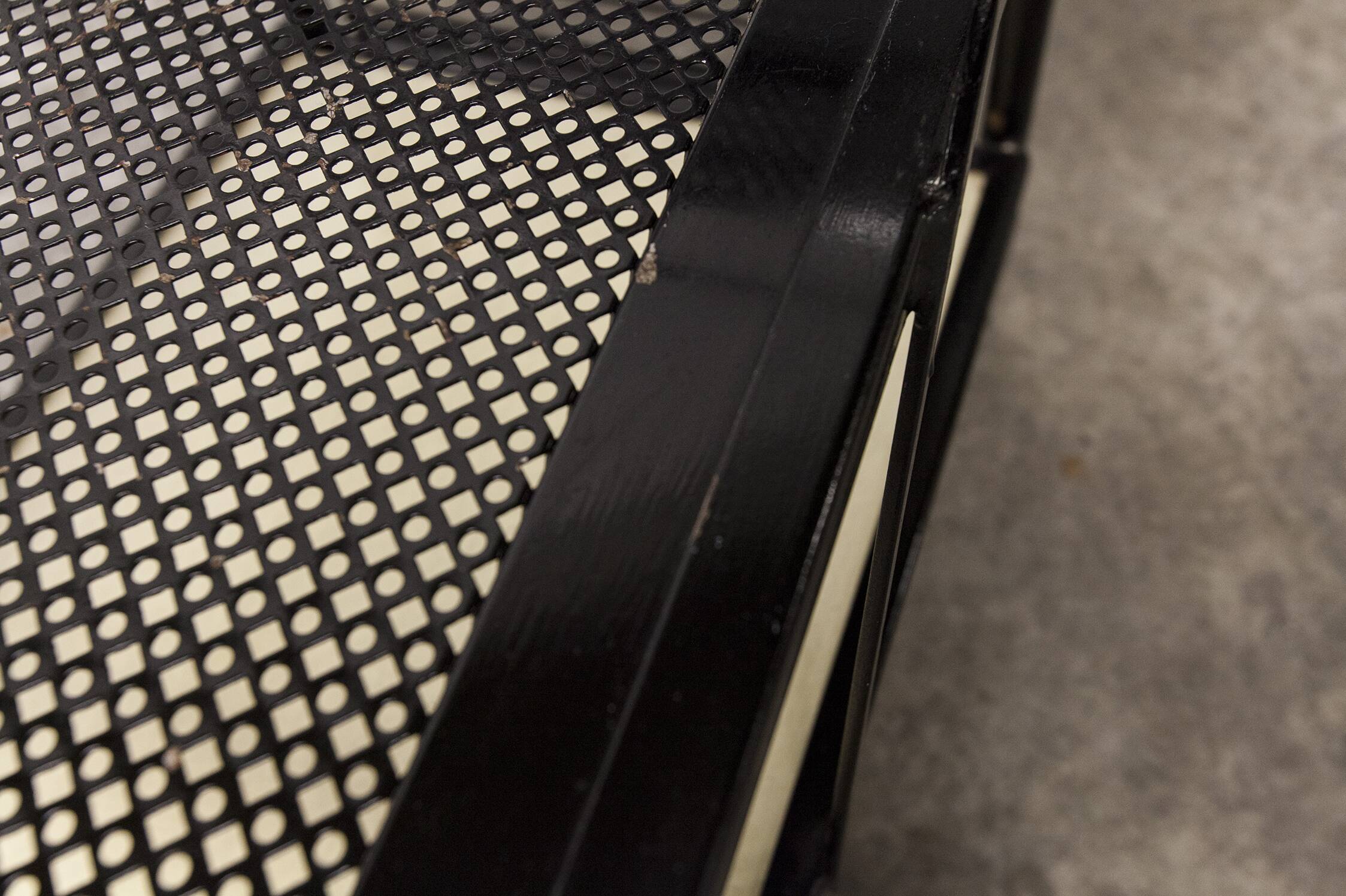 Trolley on wheels 1960 perforated metal