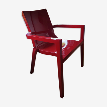 Christophe PILLET red lacquered plexi chair