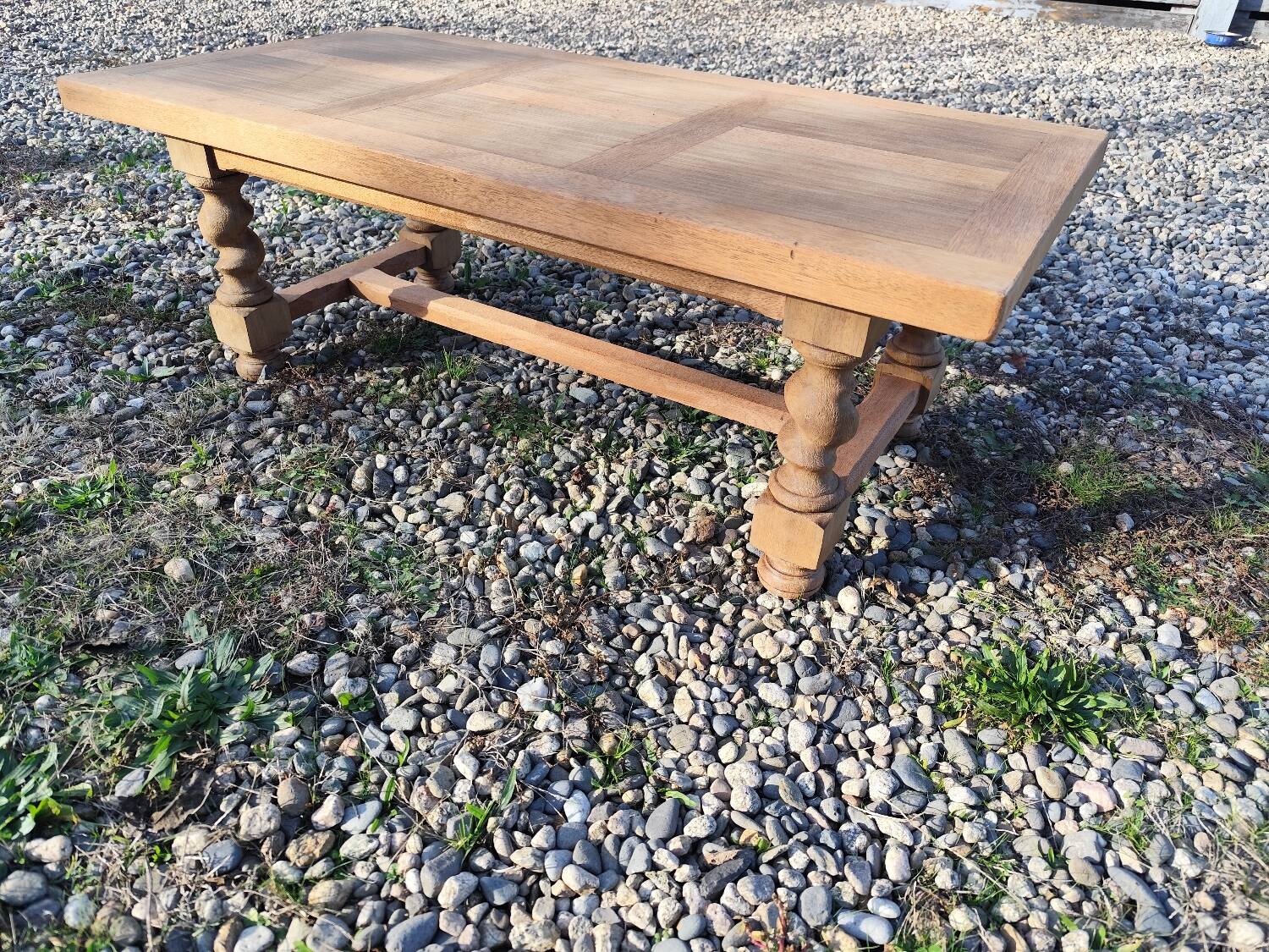 Table basse vintage bois massif