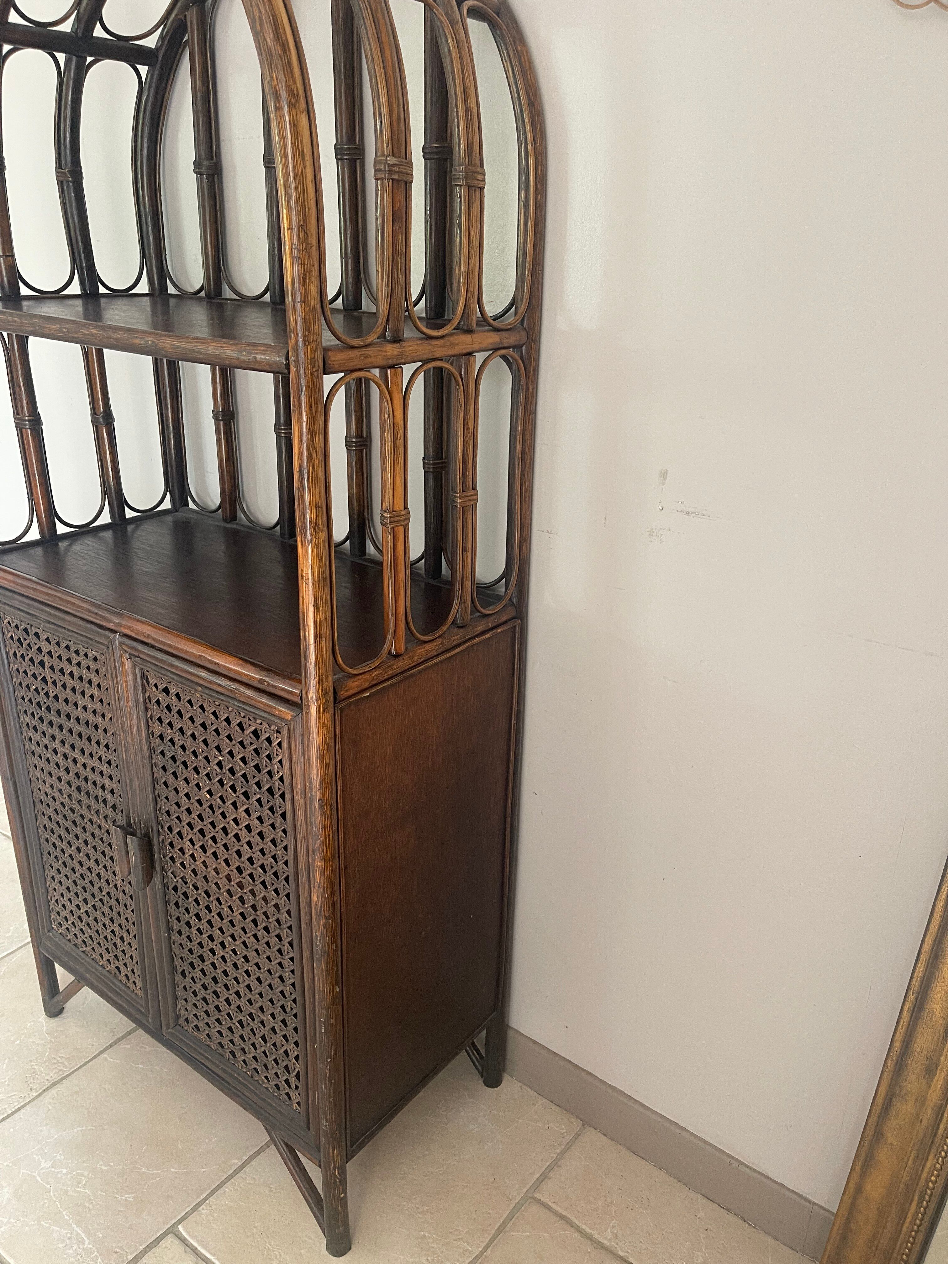 Rattan buffet/library
